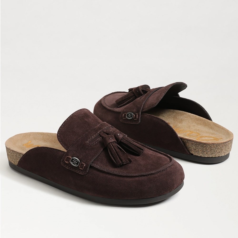 Sam Edelman Astrid Mules Brown Suede - Picture 5 of 7